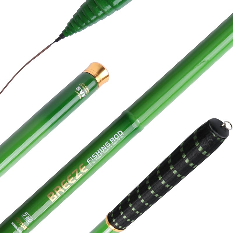 Goture Telescopic Tenkara Fishing Rod Collapsible Crappie Rods 1 Piece Portable Hand Fishing Poles Carbon Fiber Telescoping Stream Ultralight Inshore Carp Bamboo Pole Bass Trout 12 15 18 20 21 24Ft - Image 5